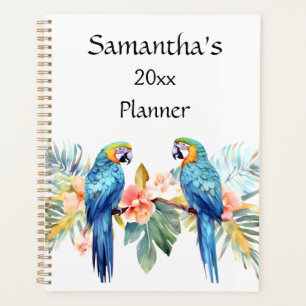 Tropical Macaw Parrot Personalised Planner