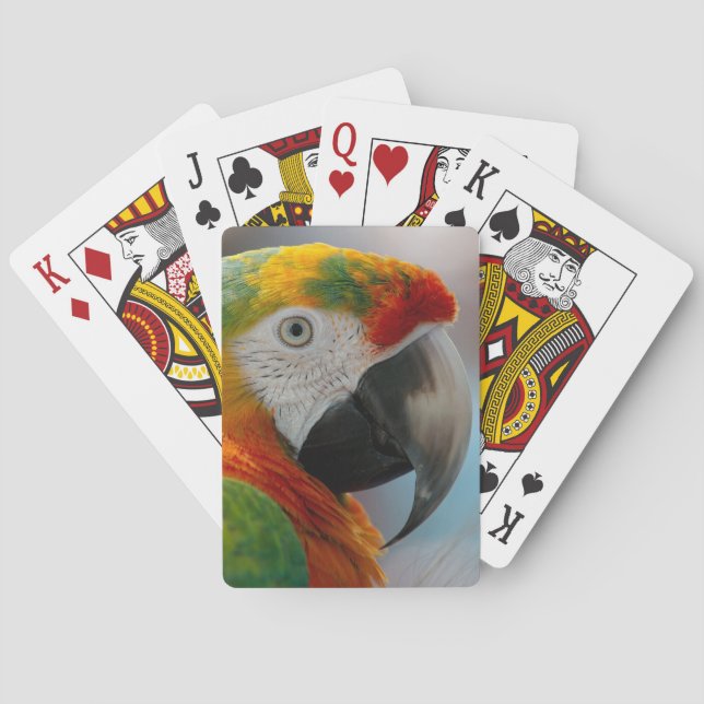Tropical Macaw Parrot Playing Cards (Back)