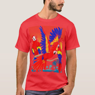 Tropical Macaw Zoo Animal Bird Parrot T-Shirt