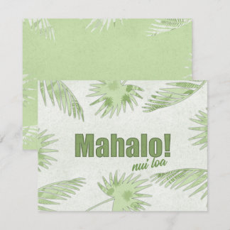 Tropical Mahalo Nui Loa Card (Paper Cut Effect)