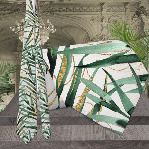Tropical Majesty Palm Wedding Neck Tie