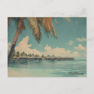 Tropical Maldives Paradise – Luxury Island Escape Postcard