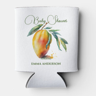 Tropical Mango | Baby Shower Can Cooler