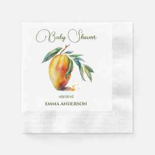 Tropical Mango Baby Shower Napkin