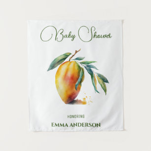 Tropical Mango Baby Shower Tapestry