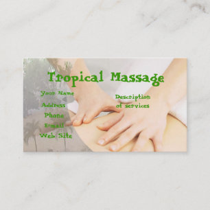 Tropical Massage Business Card