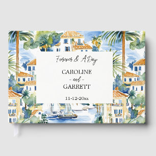 Tropical Mediterranean Wedding Guest Book