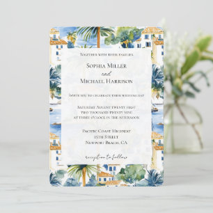 Tropical Mediterranean Wedding Invitation