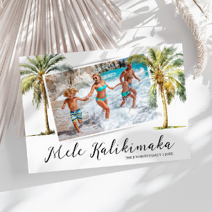 Tropical Mele Kalikimaka Christmas Photo Holiday Card