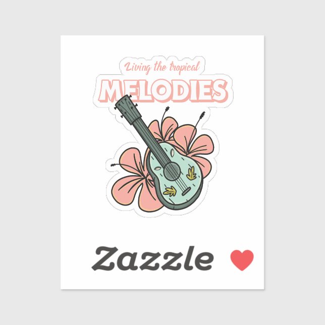 Tropical Melodies Ukulele Floral Art (Sheet)