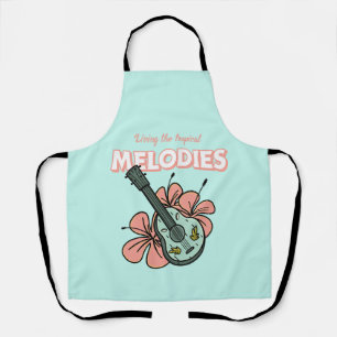 Tropical Melodies Ukulele Floral Art Apron
