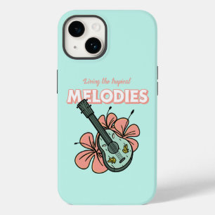 Tropical Melodies Ukulele Floral Art Case-Mate iPhone 14 Case