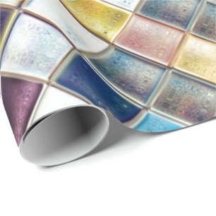 Tropical Memories Mosaic Tile Art Wrapping Paper