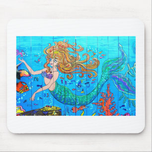 tropical mermaid mousepad
