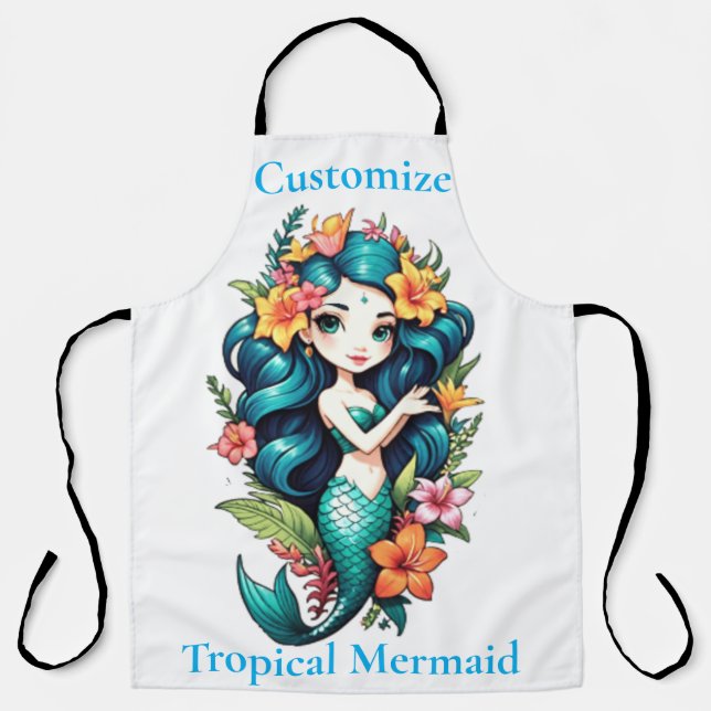 Tropical Mermaid Thunder_Cove Apron (Front)