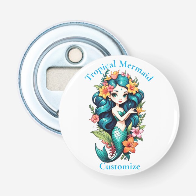 Tropical Mermaid Thunder_Cove  Bottle Opener (Front)