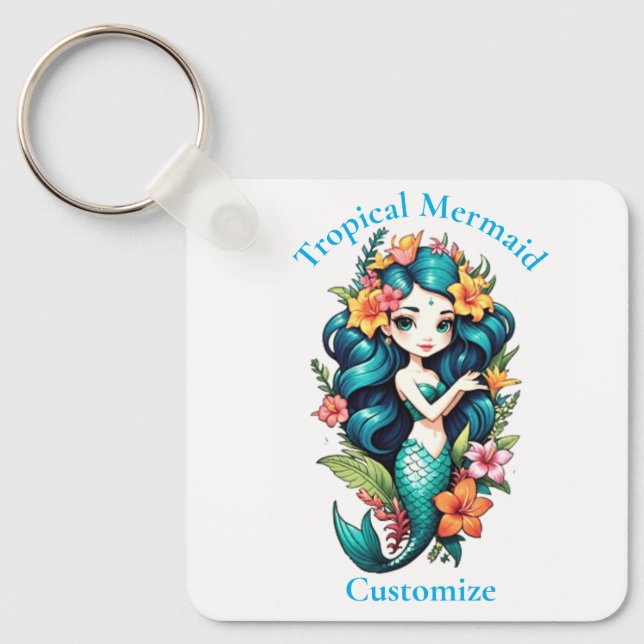 Tropical Mermaid Thunder_Cove Key Ring (Front)