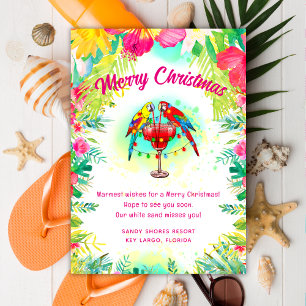 Tropical Merry Christmas Business Holiday Card