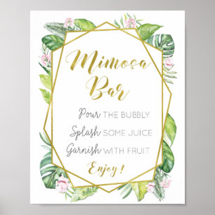 Tropical Mimosa Bar Wedding Sign
