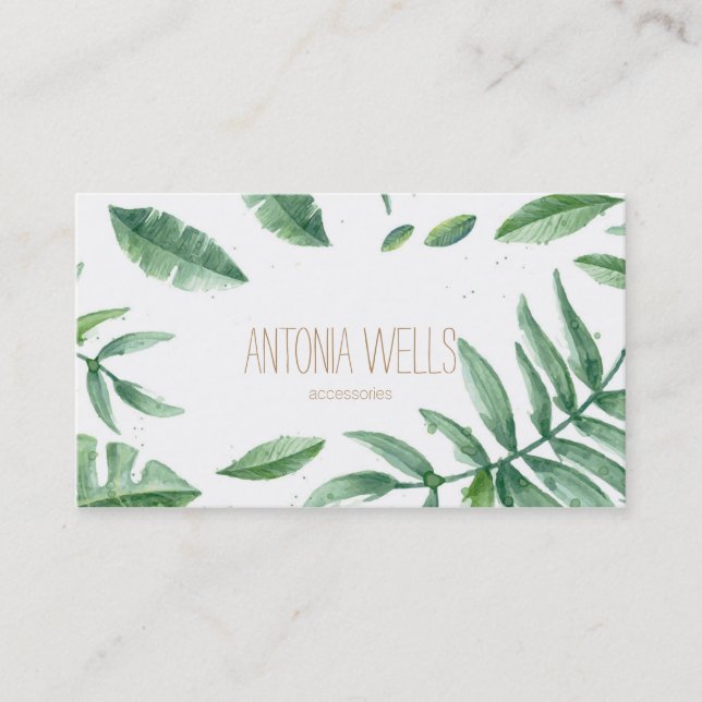 Tropical minimal business card (Front)