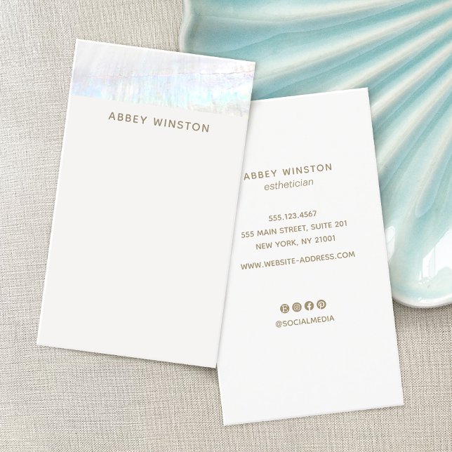 Tropical Minimalist Seashell Business Card (Creator Uploaded)