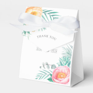 Tropical Mint Floral Baby Shower Favour Box
