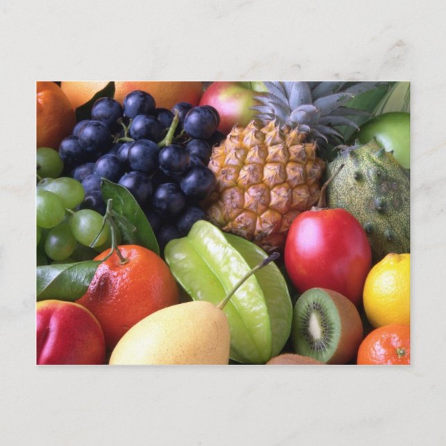 Tropical mix fruits postcard (Front)