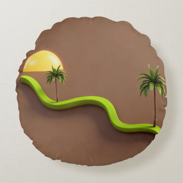 Tropical Modern Decorative Throw Pillow (Front)