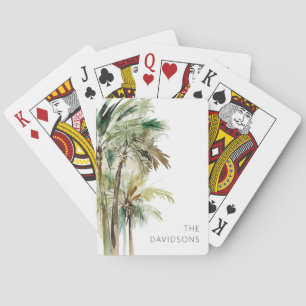 Tropical Modern Palm Trees Playing Cards