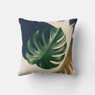 Tropical Modernism Monstera Leaf Shadow Cushion