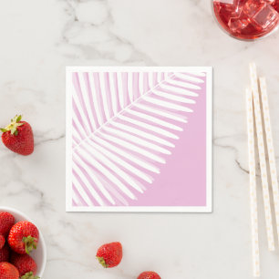 Tropical monochrome palm leave  napkin