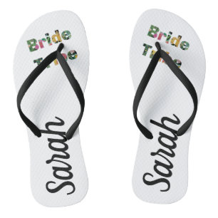 Tropical Monogram Bridesmaid Thongs
