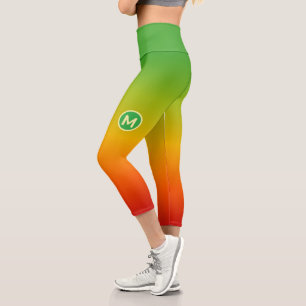Tropical Monogram Capri Leggings