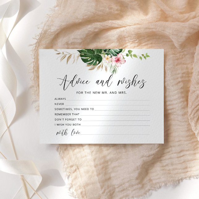 Tropical monstera advice and wishes bridal shower (Creator Uploaded)