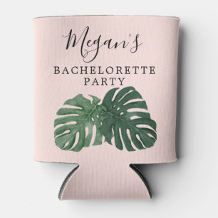 Tropical Monstera Bachelorette Can Cooler
