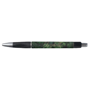 Tropical Monstera Gold Script Name