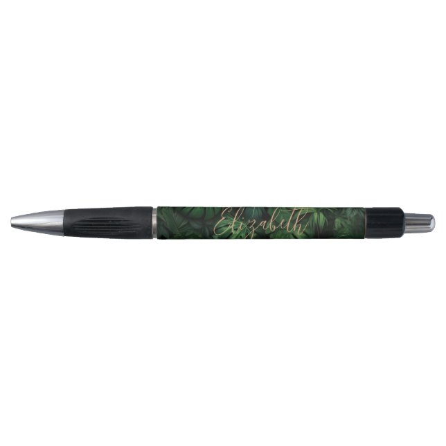 Tropical Monstera Gold Script Name (Front)