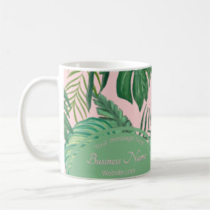 Tropical Monstera Jungle Palm pattern Coffee Mug
