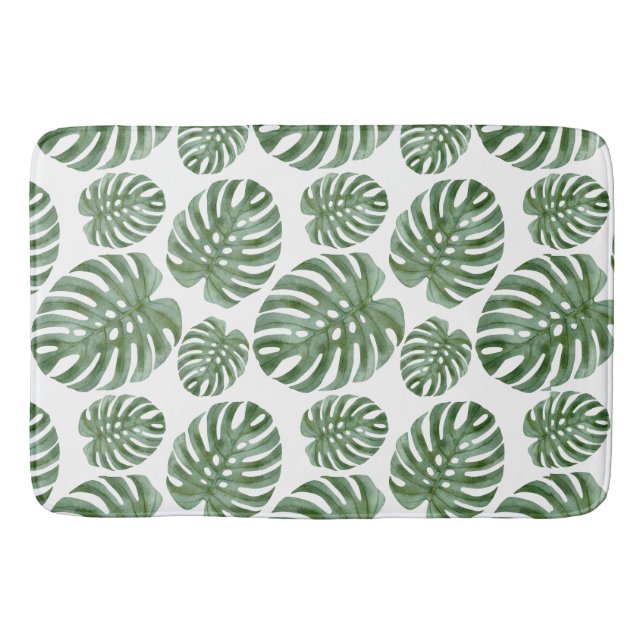 Tropical Monstera Leaf Bath MAT (Front)