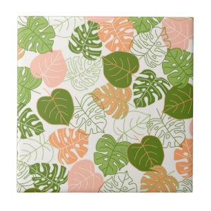Tropical Monstera Leaf                   Ceramic Tile