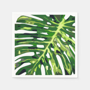 Tropical Monstera Leaf Napkins - Exotic Vacation
