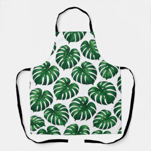 Tropical Monstera Leaf Pattern Apron