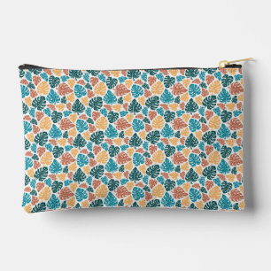 Tropical Monstera Leaf Pattern – Colourful Nature Accessory Pouch