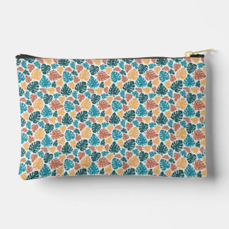 Tropical Monstera Leaf Pattern – Colourful Nature Accessory Pouch