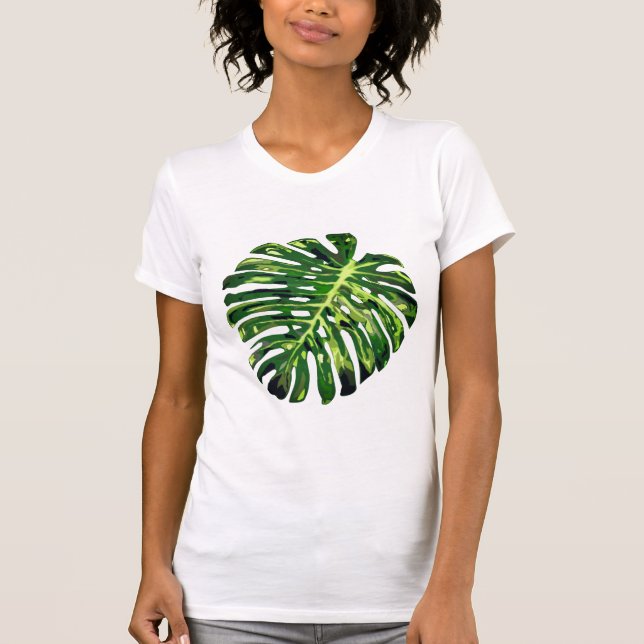 Tropical Monstera Leaf - T-Shirt (Front)