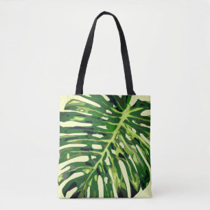 Tropical Monstera Leaf Tote of Ctossbody Bag