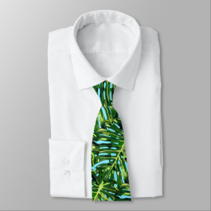 Tropical Monstera Leaves - Exotic Paradise Tie