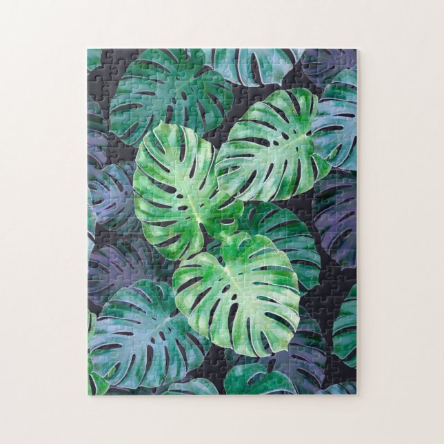 Tropical Monstera Leaves Jigsaw Puzzle (Vertical)