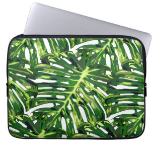 Tropical Monstera Leaves Laptop Sleeve Your Colour