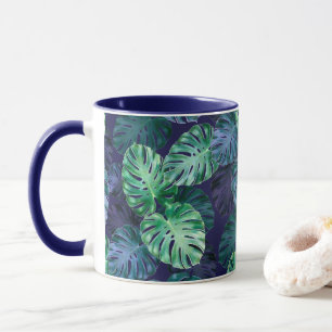 Tropical Monstera Leaves Mug